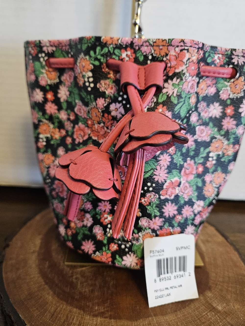 Coach Petal Wristlet /Bucket Bag Posey Cluster Floral Print F57604 - Picture 10 of 12